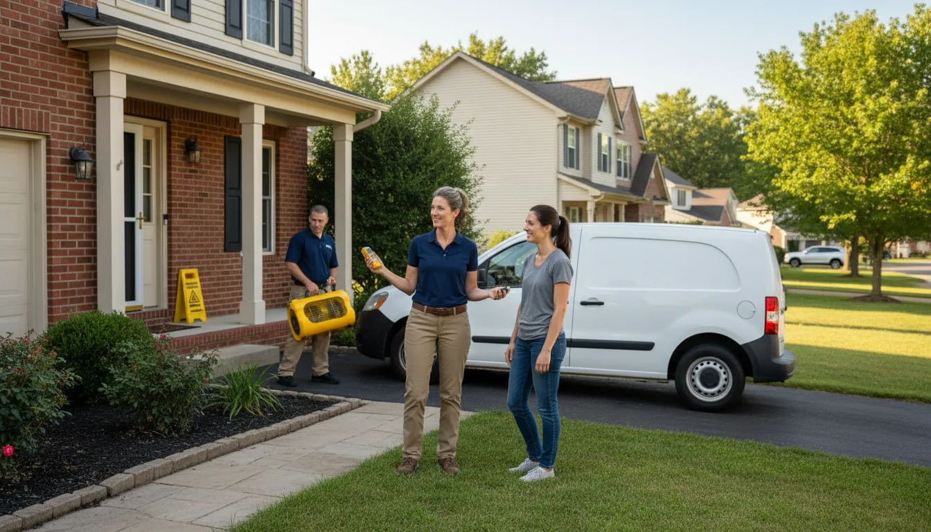 Residential water damage restoration in Clara, MS
